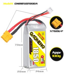 Gaoneng GNB 1850mAh 7.4V 2S 100C Lipo Battery - XT60