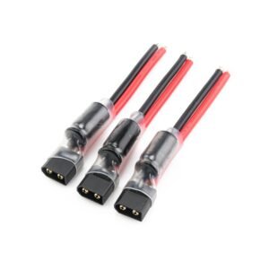 Black XT60 Lipo Pigtail w/ 35V 1000uF Capacitor 12AWG (3pcs)