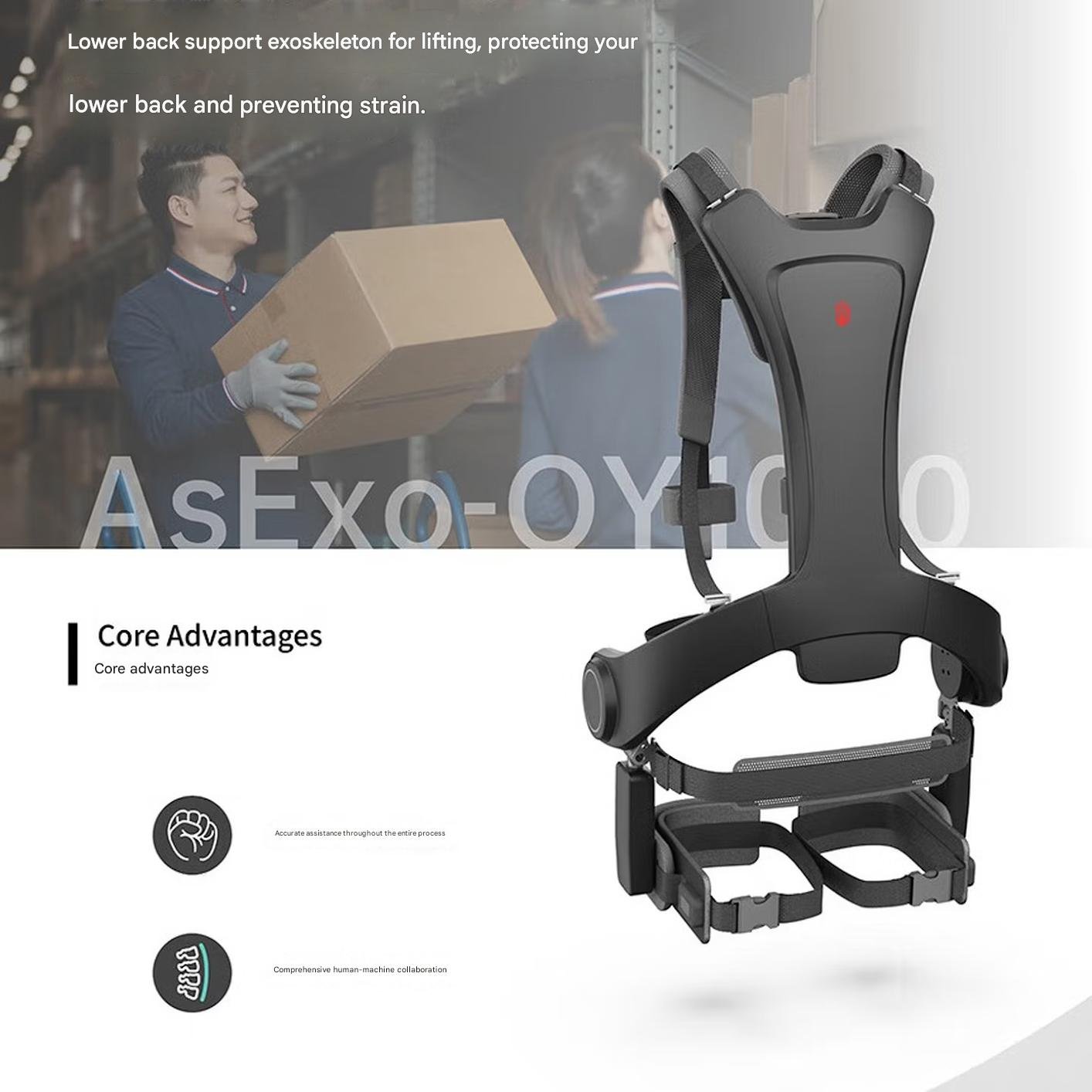 AsExo-QY1000 Waist-Assisted Exoskeleton Handling Robot 3 AsExo-QY1000 Waist-Assisted Exoskeleton Handling Robot - Image 3