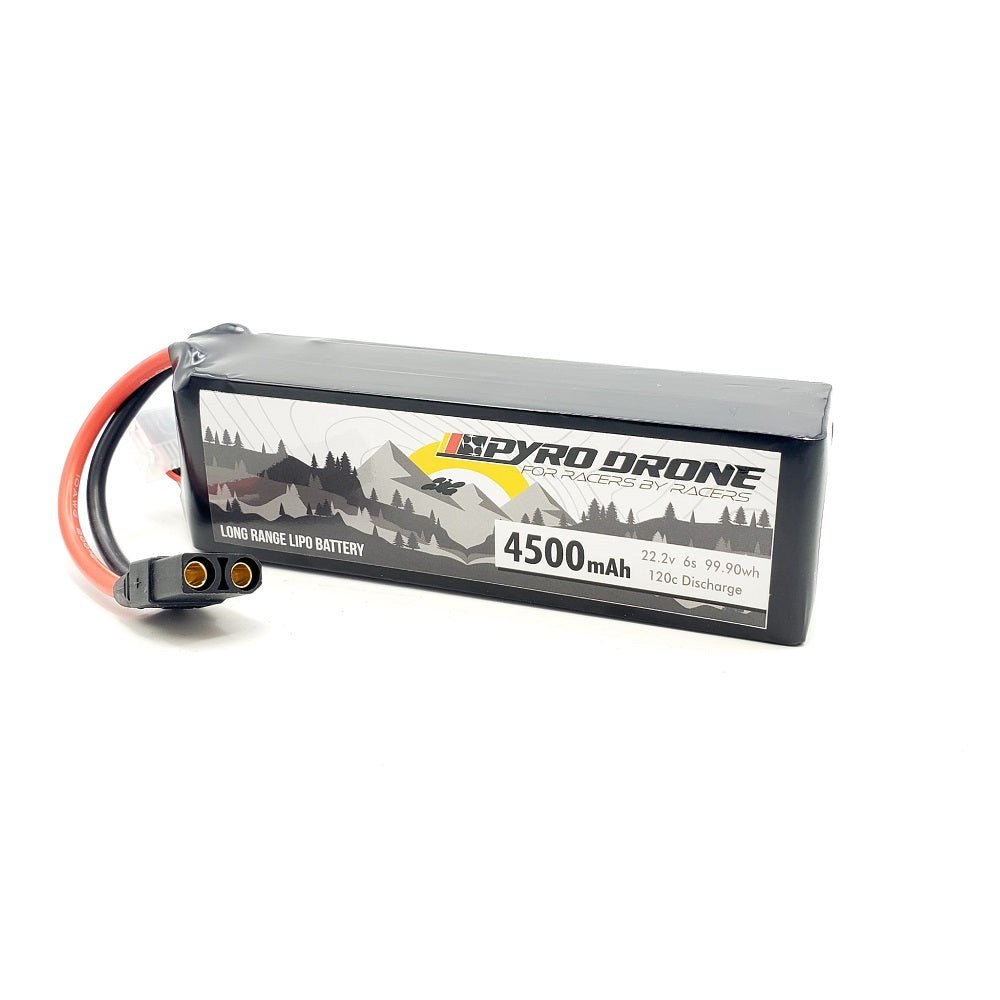 0ea24e0c-e86f-4219-af62-81917620e146.jpg Pyrodrone Graphene 4500MAH 6S 22.2V 120C Long Range/Cinelifter Lipo Battery - XT90 - Image 1