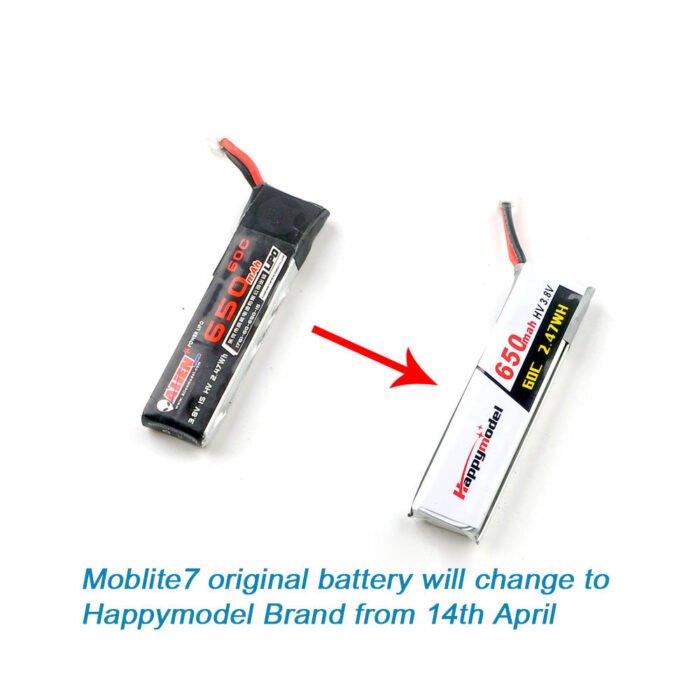 HappyModel 3.8V 1S 650mAh 60C LiHV Micro Battery - PH2.0 - Image 4