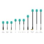 Foxeer 5.8G Lollipop 4 Plus 2.6dBi Omni Antenna 2pcs - U.FL 95mm LHCP Teal - Image 2