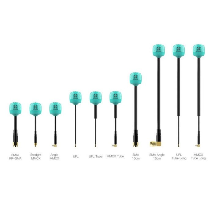 Foxeer 5.8G Lollipop 4 Plus 2.6dBi Omni Antenna 2pcs - Right Angle MMCX 95mm LHCP Teal - Image 2