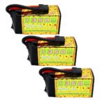 3-Pack CNHL 1350mAh 22.2V 6S 150C Pizza Series Lipo Battery - XT60