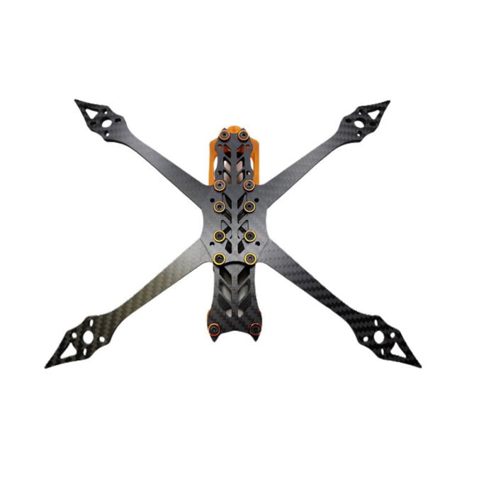 Quadifier Diamondback HD DJI O3 5" Freestyle Frame - Orange Hardware and TPU (REV. 2) - Image 3