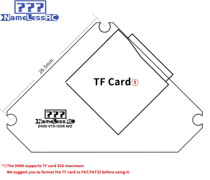 NAMELESSRC D400 VTX+DVR AIO 25-400MW 720P RECORDING - Image 6
