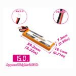 4-Packs CNHL MiniStar HV 450mAh 3.8V 1S 70C Lipo Battery with PH2.0 - Image 2