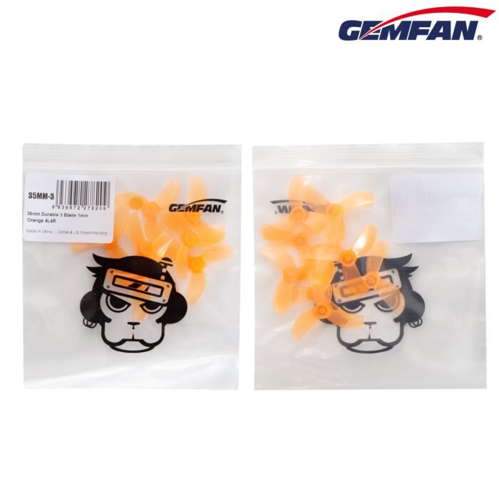 Gemfan 35mm Durable Tri-Blade Propellers 1mm Shaft (4CW+4CCW) - Choose Your Color - Image 2