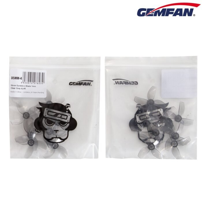 Gemfan 35mm Durable Quad-Blade Propellers 1mm Shaft (4CW+4CCW) - Choose Your Color - Image 6
