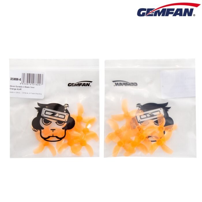 Gemfan 35mm Durable Quad-Blade Propellers 1mm Shaft (4CW+4CCW) - Choose Your Color - Image 16