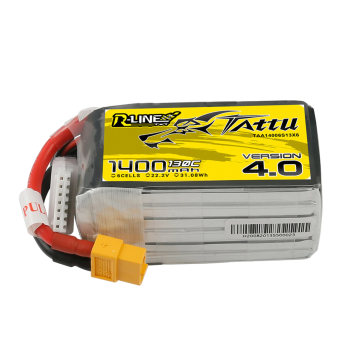 Tattu R-line Version 4.0 1400mah 22.2V 6S1P 130C Lipo Battery - XT60 - Image 3