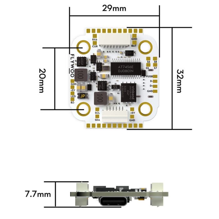 Flywoo Goku F722 Pro Mini V2 Flight Controller - 20x20mm - Image 5
