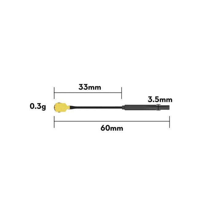 Flywoo Light 5.8G 3dBi Brass Antenna UFL 60MM for VTX (5 Pcs) - Image 3