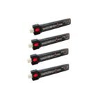 weBLEEDfpv 300mAh 1S 40C HV LiPo Whoop Battery 4 Pack - Choose Connector - Image 2