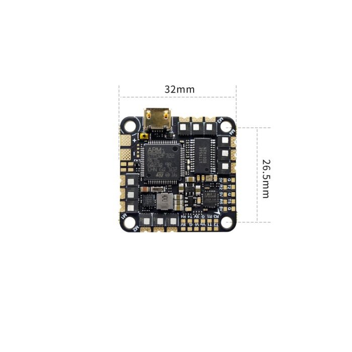 GEPRC GEP-F722-45A AIO F722 FC 45A 2-6S 8bit BLHeli_S ESC - 25.5x25.5mm - Image 5