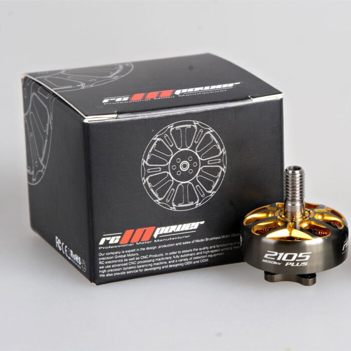 RCINPOWER GTS V3 2105 Plus M5-Mount 3600KV Motor (Gunmetal/Gold) - Image 7