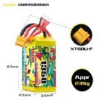 Gaoneng GNB 1350mAh 22.2v 6S 140C Lipo Battery - XT60