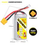 Gaoneng GNB 1850mAh 7.4V 2S 100C Lipo Battery - XT60