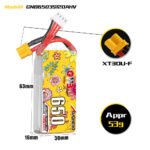 Gaoneng GNB 650mAh 11.4V 3S 120C HV Lipo Battery - XT30