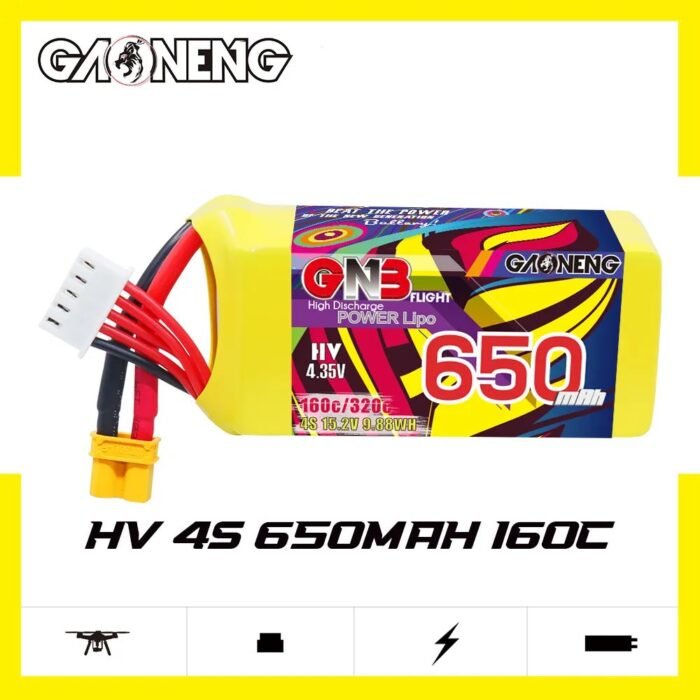 Gaoneng GNB 4S 15.2V 650mAh 160C HV Lipo Battery - XT30 - Image 2