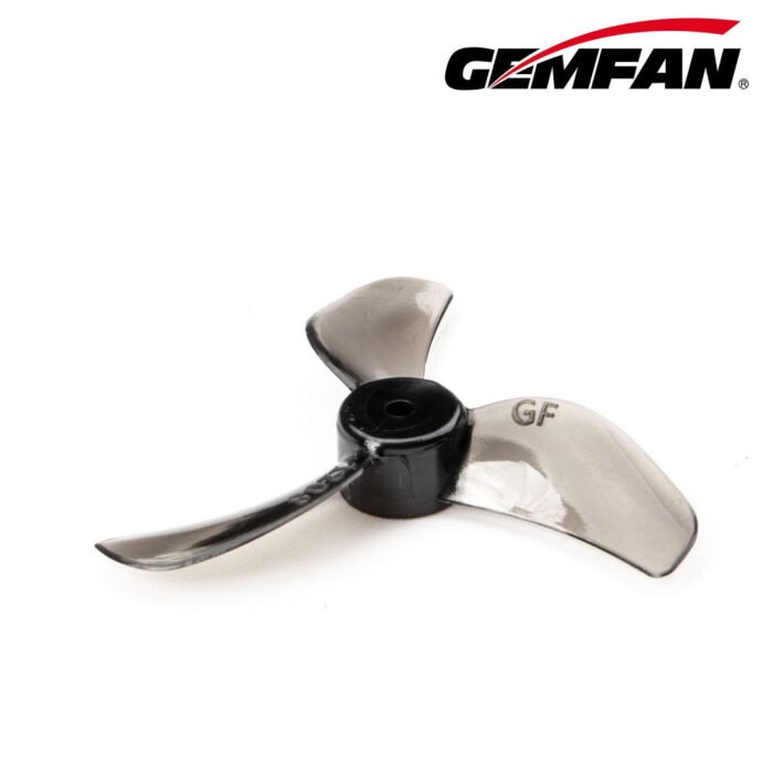 Gemfan 1208-3 31MM Tri blade 1.5mm Shaft (4CW+4CCW) Poly Carbonate - Clear Black - Image 3