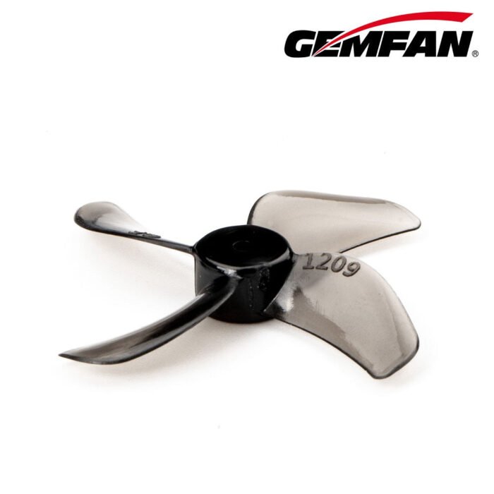 Gemfan 1209-4 31MM Quad blade 1.5mm Shaft (4CW+4CCW) Poly Carbonate - Clear Black - Image 2