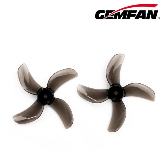 Gemfan 1209-4 31MM Quad blade 1.5mm Shaft (4CW+4CCW) Poly Carbonate - Clear Black - Image 3