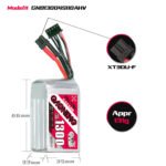 Gaoneng GNB 1300MAH 15.2V 4S 110C HV Lipo Battery - XT30
