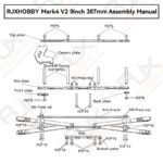 RJX Mark4 V2 9inch 387mm Carbon Fiber Plain Matte Frame Kit - Image 9
