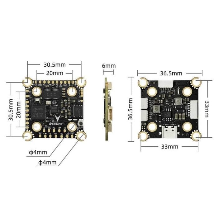 Sequre H743 4-8S MPU6000 Flight Controller - 20x20mm / 30x30mm - Image 6