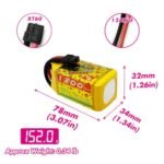 CNHL 1200mAh 14.8V 4S 120C Speedy Pizza V2.0 Lipo Battery - XT60 - Image 4
