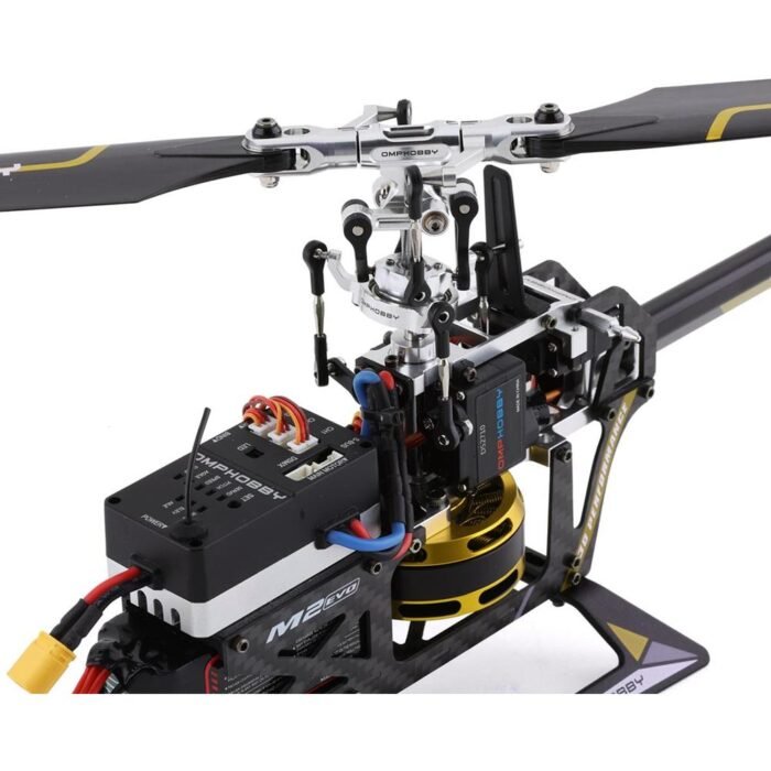 OMPHobby M2 EVO RTF 3D Flybarless Dual Brushless Motor Direct-Drive RC Helicopter - YELLOW - Image 6