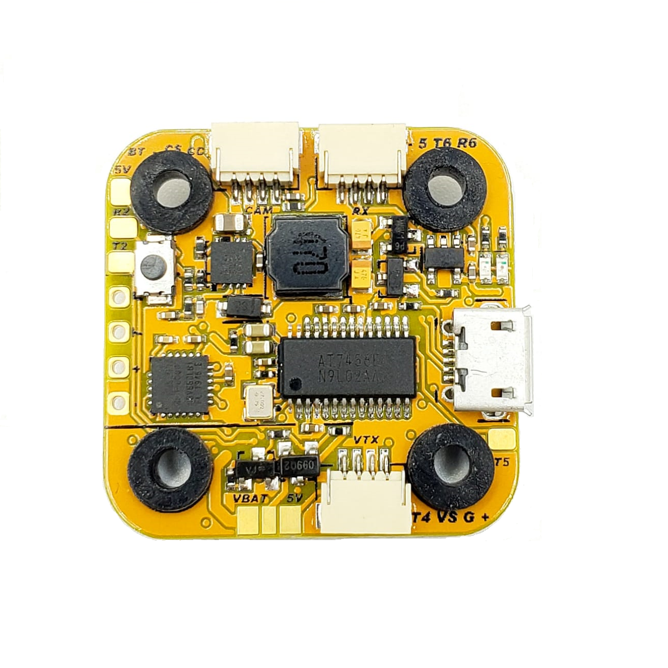 pyrof72020face.png Pyrodrone F7 - MPU6000 Flight Controller W/Pit mode - 20*20mm - Image 1