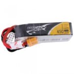 Tattu 14.8V 75C 4S 450mah Lipo Battery Pack with XT30 Plug- Long Version
